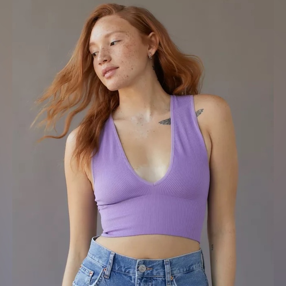 Urban Outfitters Out From Under Purple Plunge Tank Top - Size S